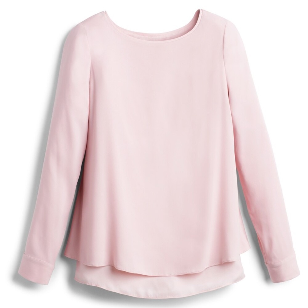 New With Tags - Pink Long-Sleeved, Double Layer Tunic - Size 14.